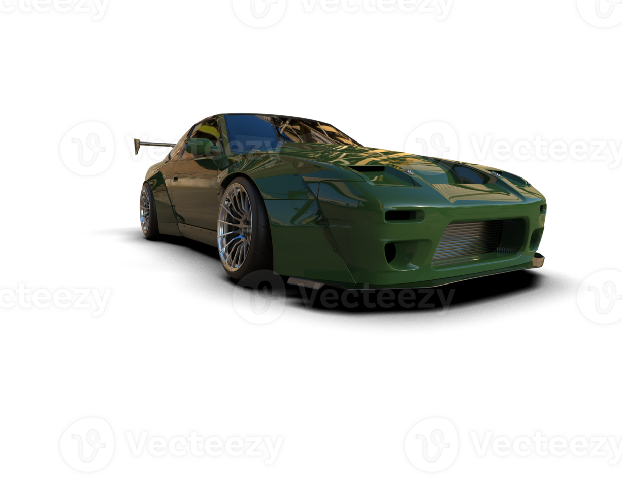 Realistic race car isolated on background. 3d rendering - illustration png
