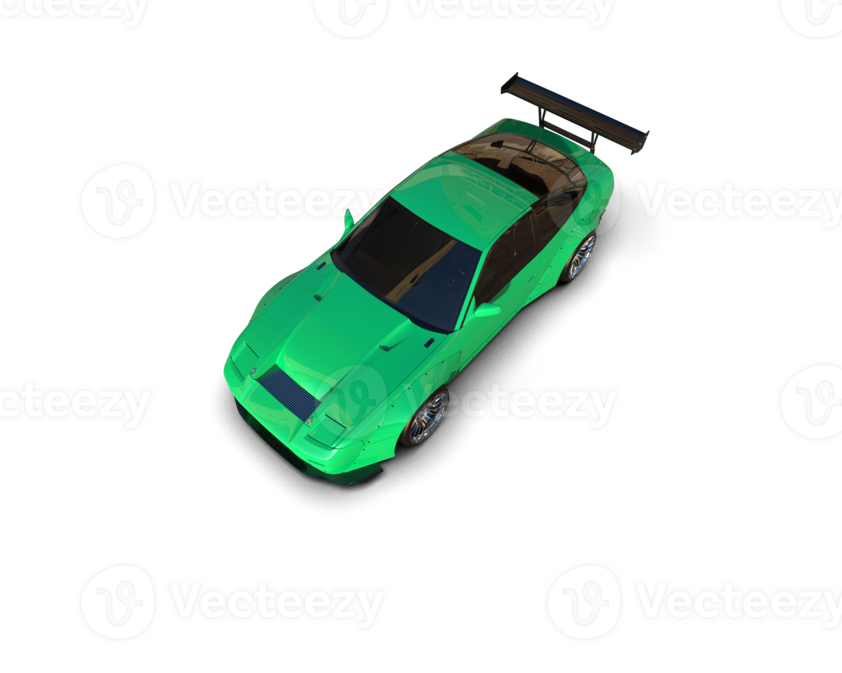 Realistic race car isolated on background. 3d rendering - illustration png