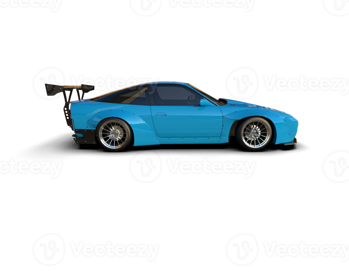 Realistic race car isolated on background. 3d rendering - illustration png