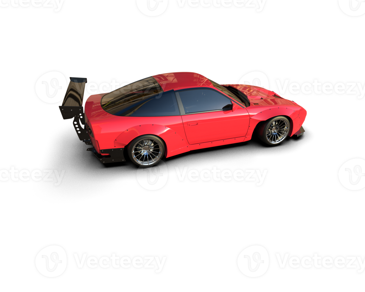 Realistic race car isolated on background. 3d rendering - illustration png