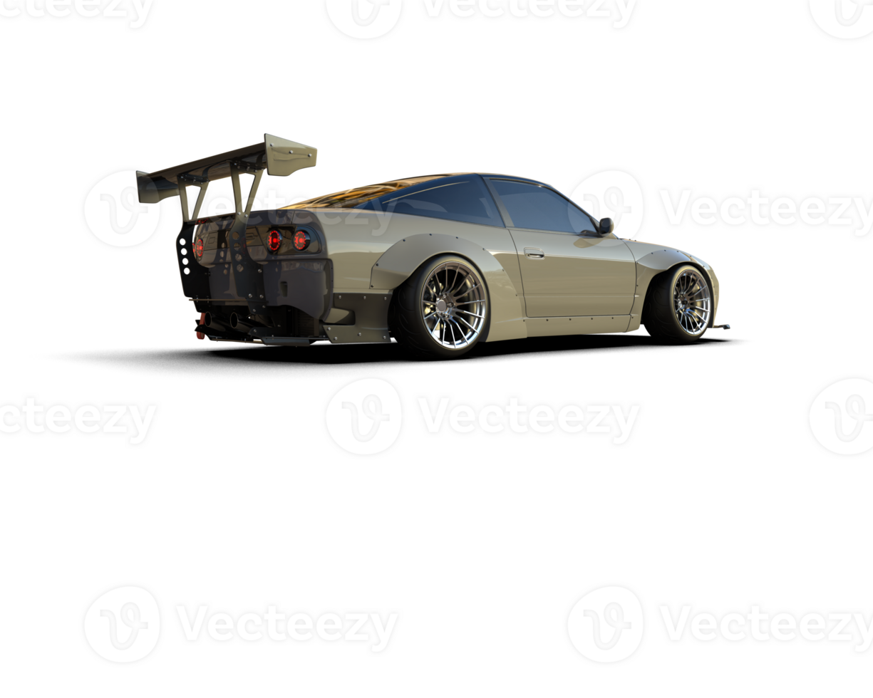 Realistic race car isolated on background. 3d rendering - illustration png