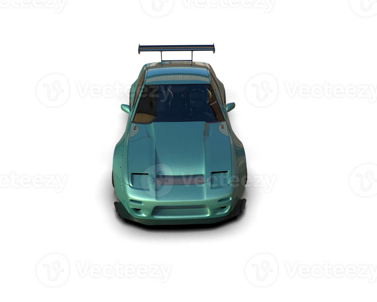 Realistic race car isolated on background. 3d rendering - illustration png