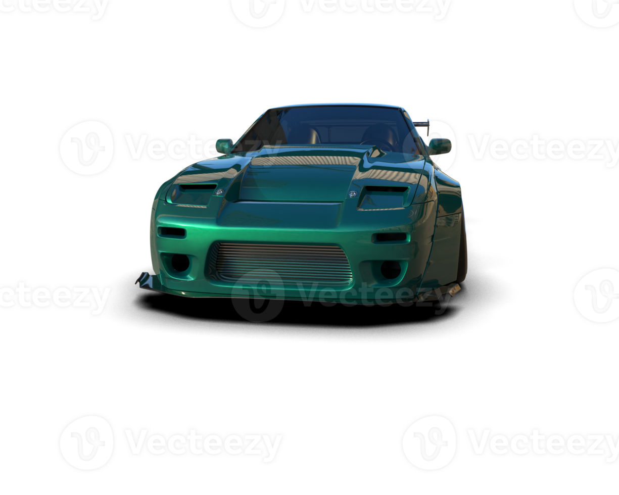 Realistic race car isolated on background. 3d rendering - illustration png