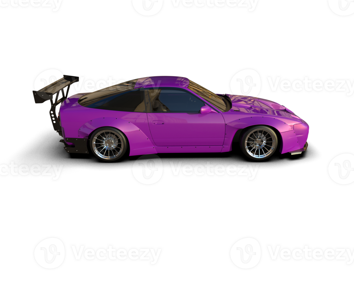 Realistic race car isolated on background. 3d rendering - illustration png