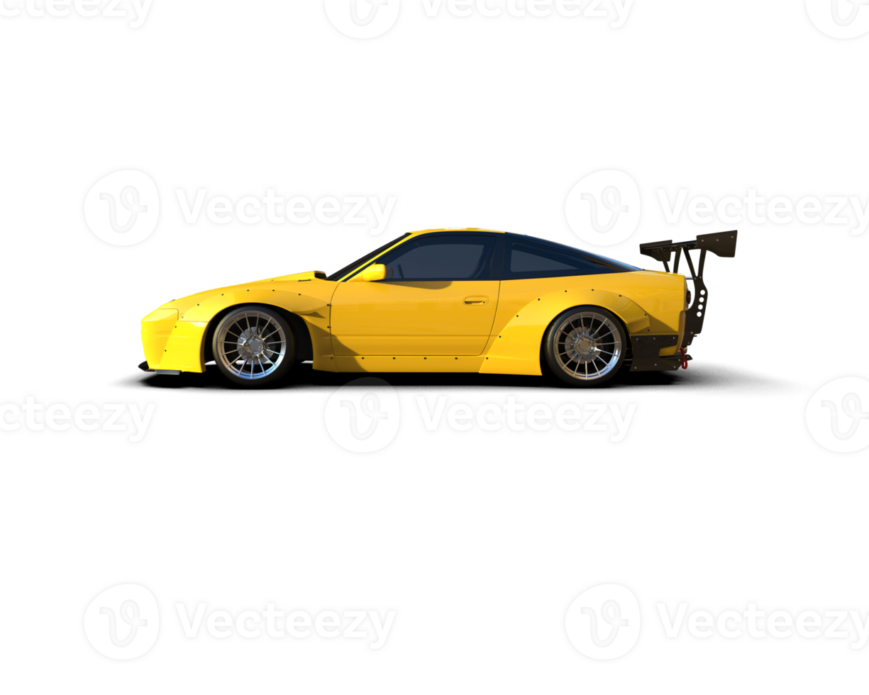 Realistic race car isolated on background. 3d rendering - illustration png