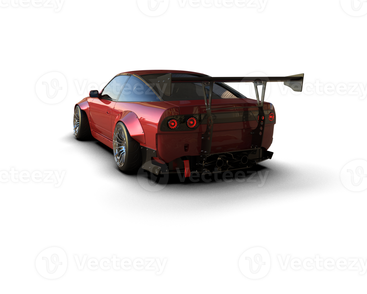 Realistic race car isolated on background. 3d rendering - illustration png