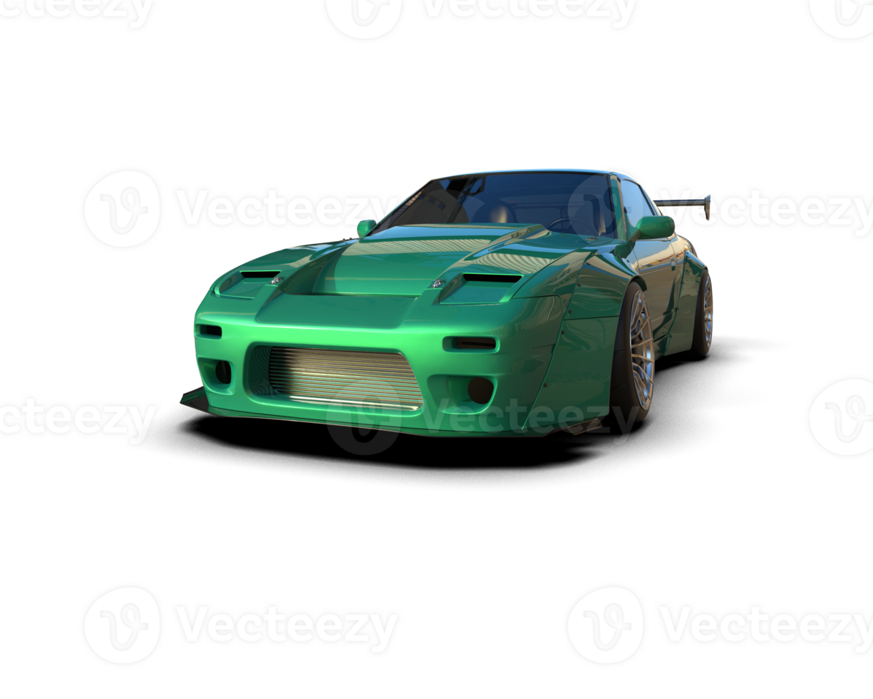Realistic race car isolated on background. 3d rendering - illustration png