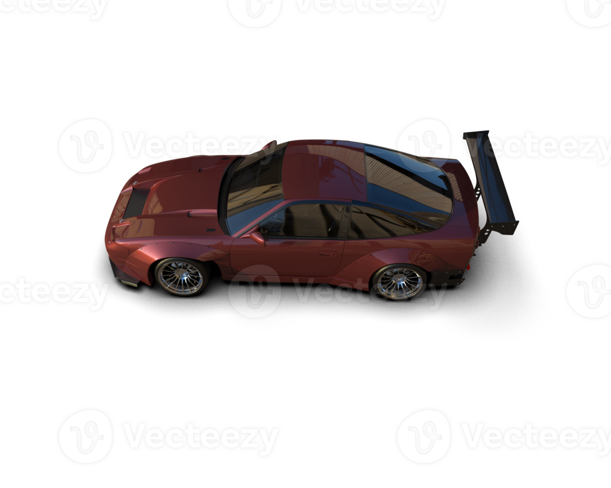 Realistic race car isolated on background. 3d rendering - illustration png