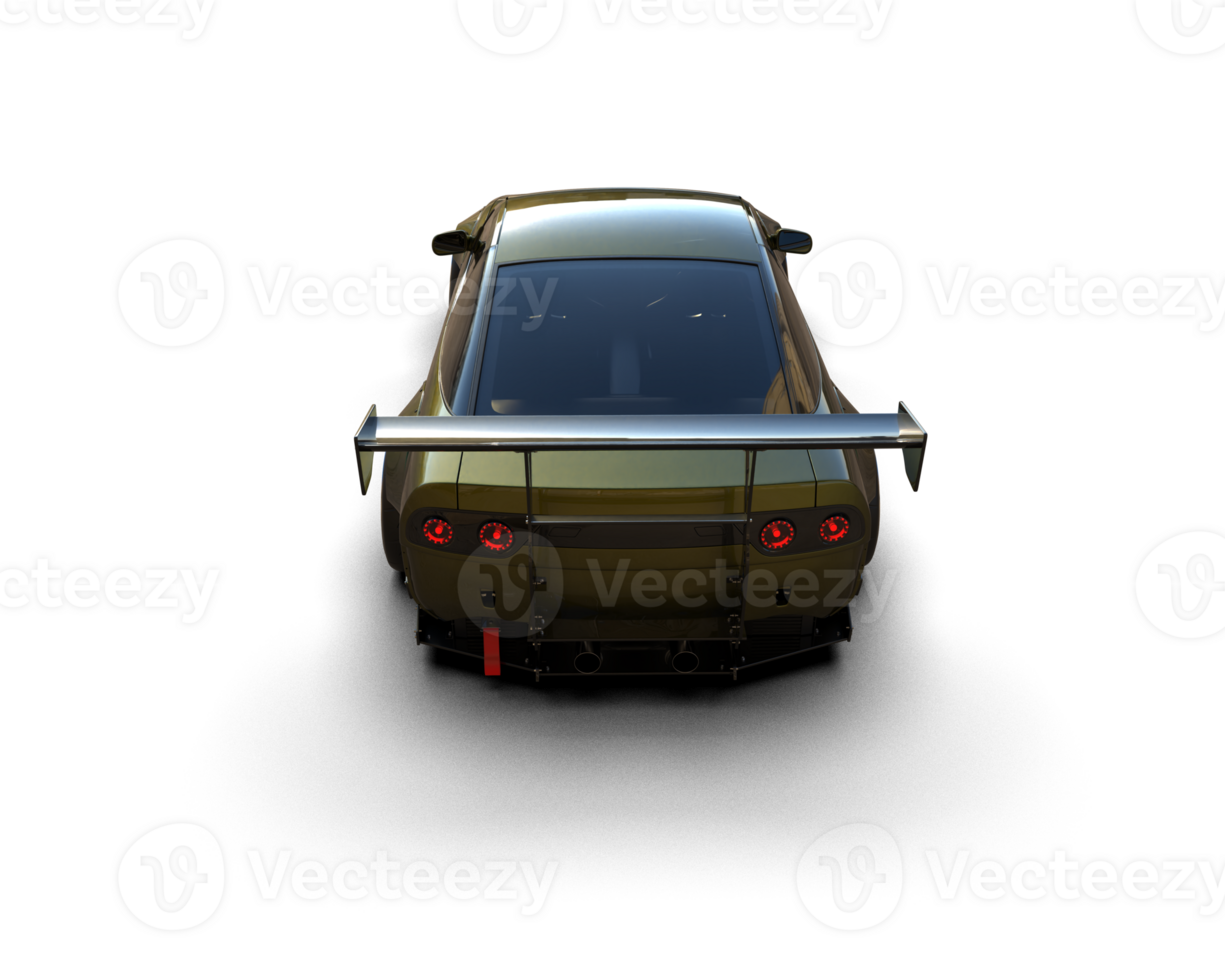 Realistic race car isolated on background. 3d rendering - illustration png