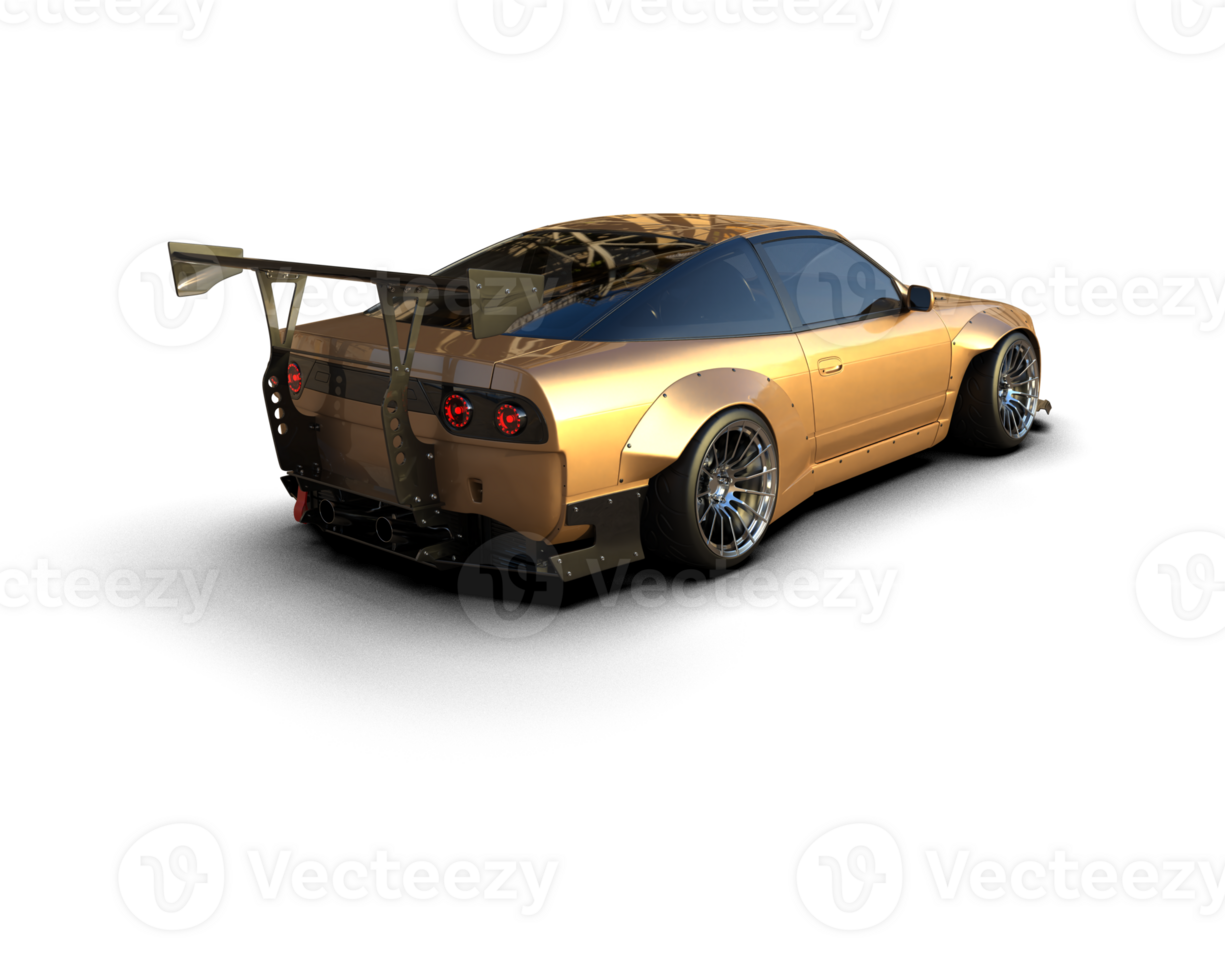 Realistic race car isolated on background. 3d rendering - illustration png
