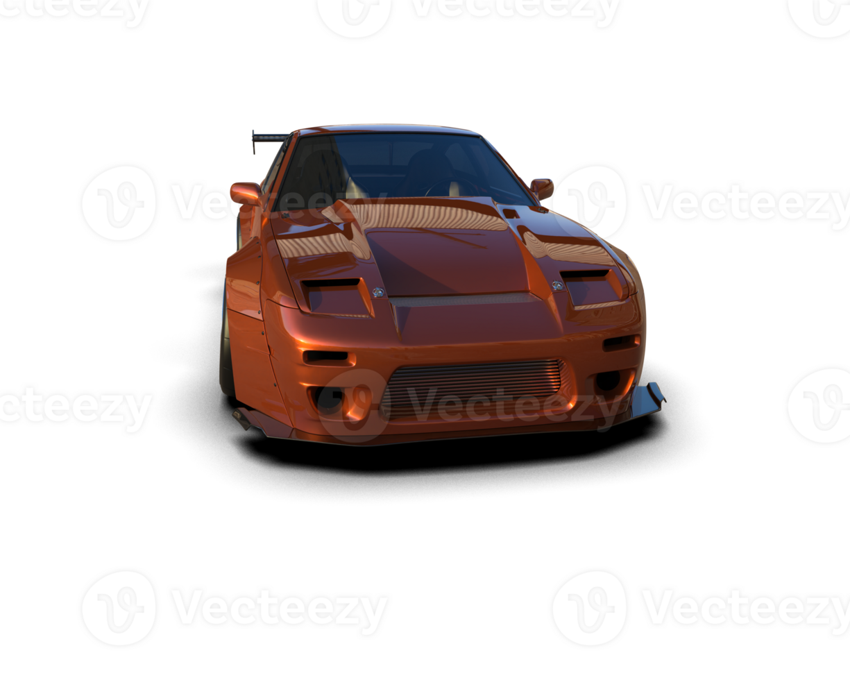 Realistic race car isolated on background. 3d rendering - illustration png
