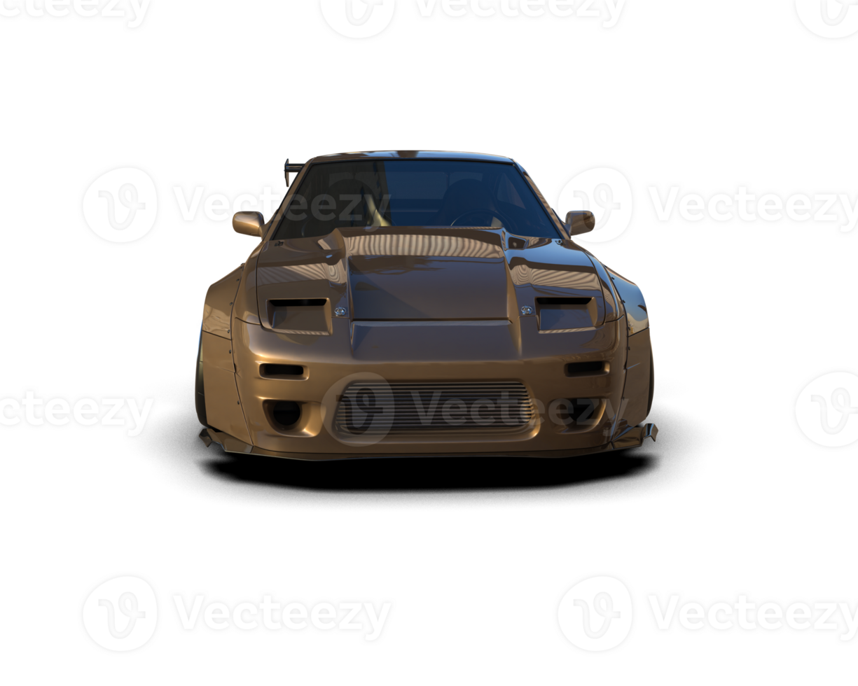 Realistic race car isolated on background. 3d rendering - illustration png