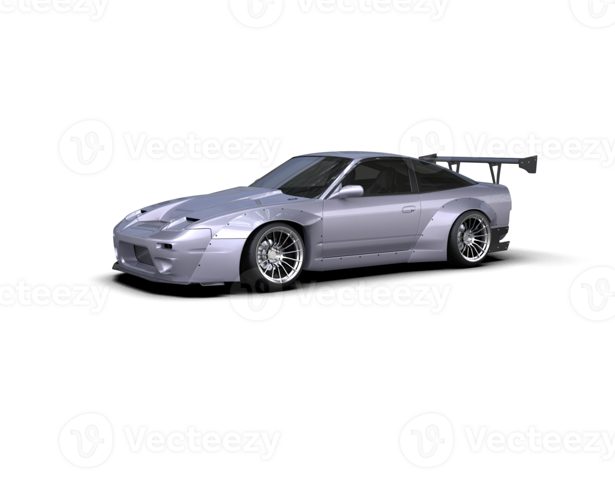 Realistic race car isolated on background. 3d rendering - illustration png