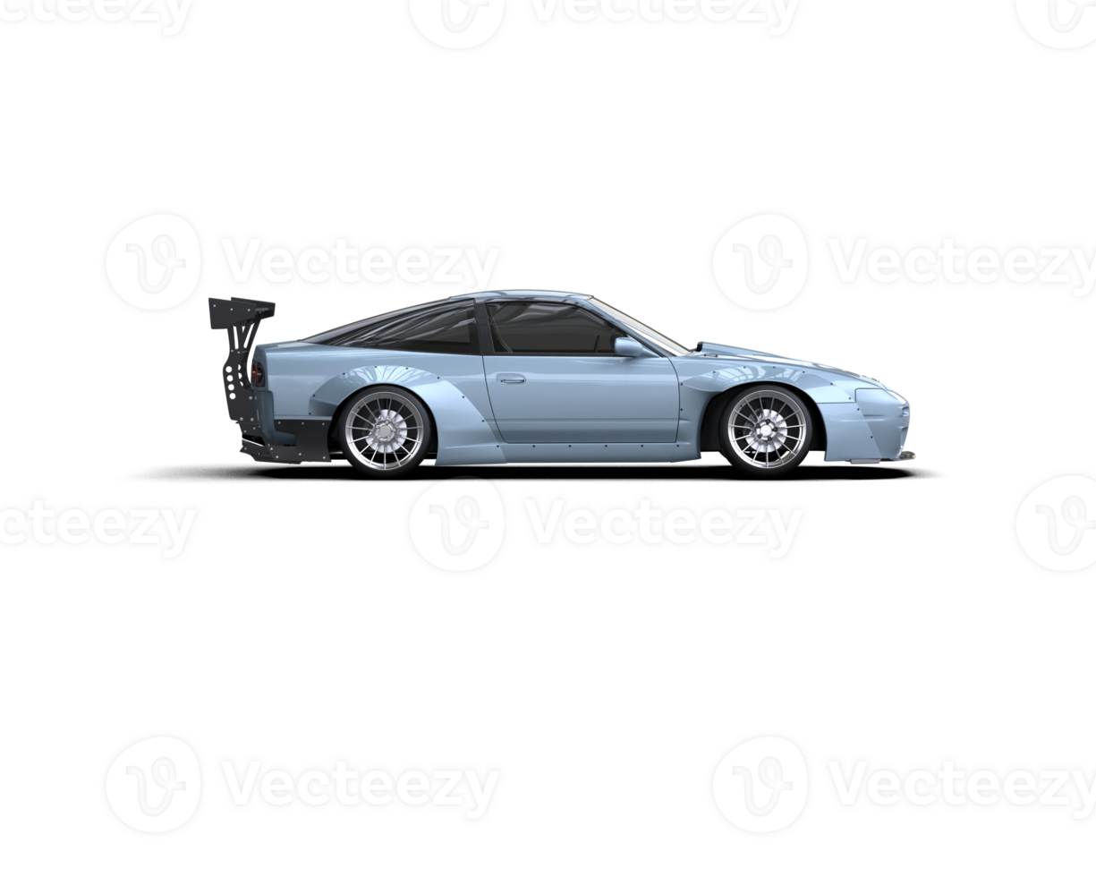 Realistic race car isolated on background. 3d rendering - illustration png