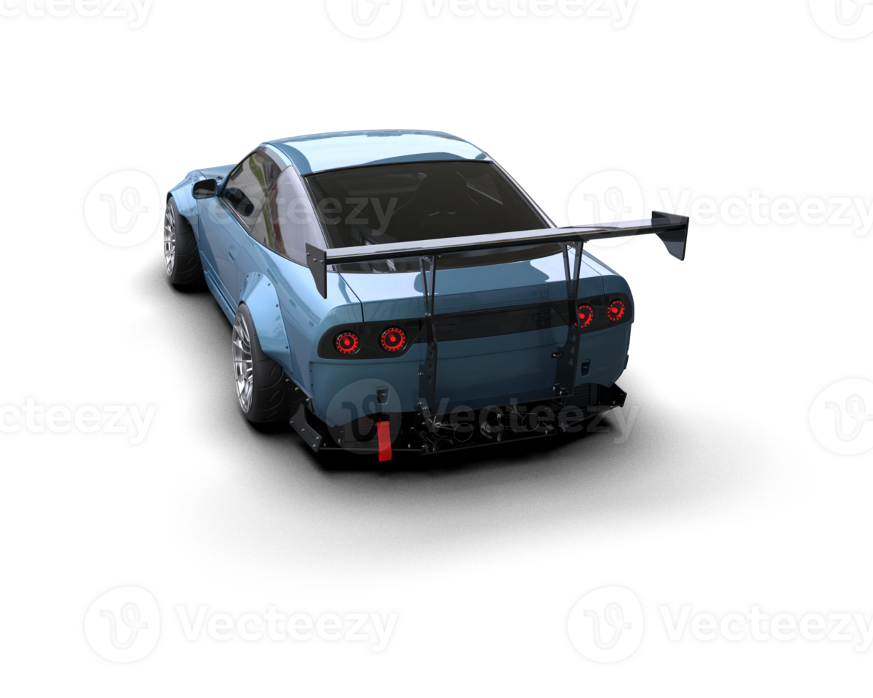 Realistic race car isolated on background. 3d rendering - illustration png
