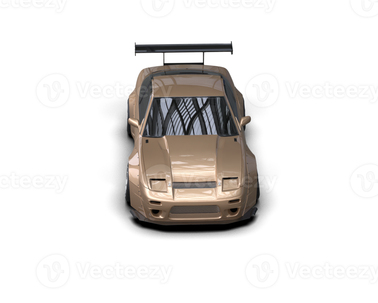 Realistic race car isolated on background. 3d rendering - illustration png