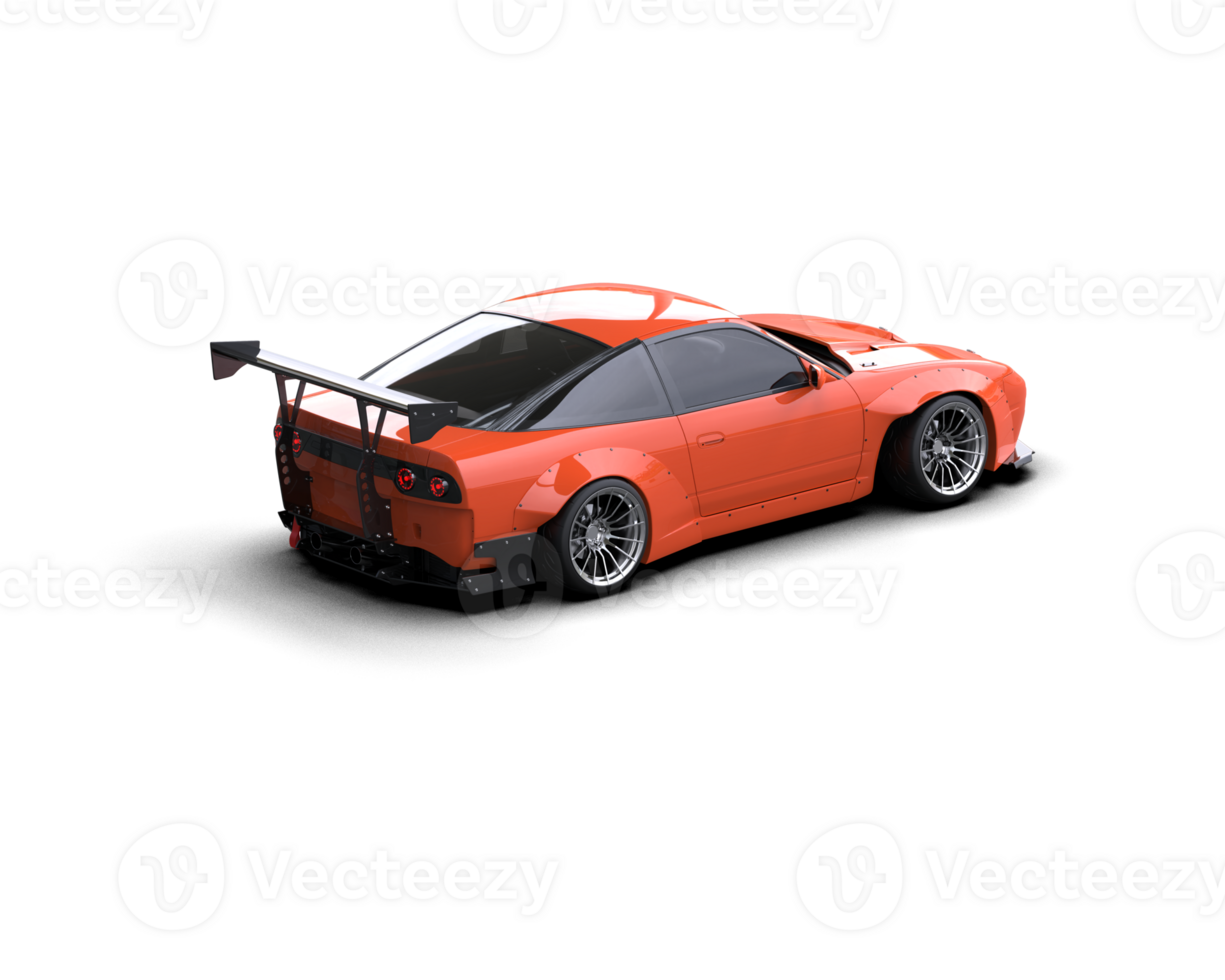 Realistic race car isolated on background. 3d rendering - illustration png