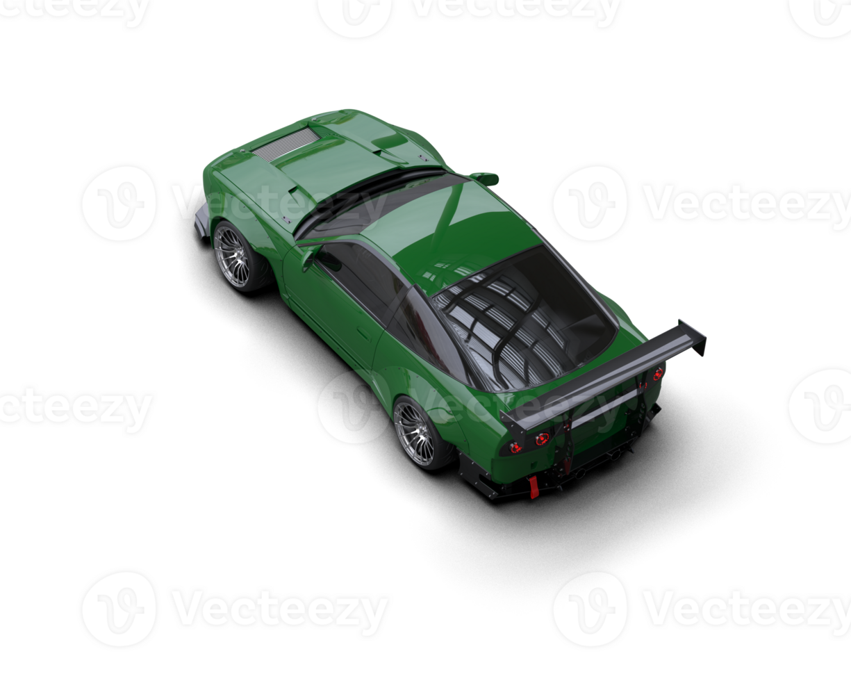 Realistic race car isolated on background. 3d rendering - illustration png