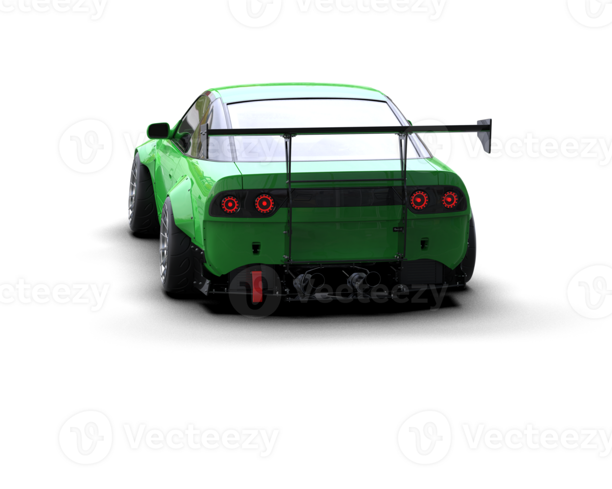 Realistic race car isolated on background. 3d rendering - illustration png