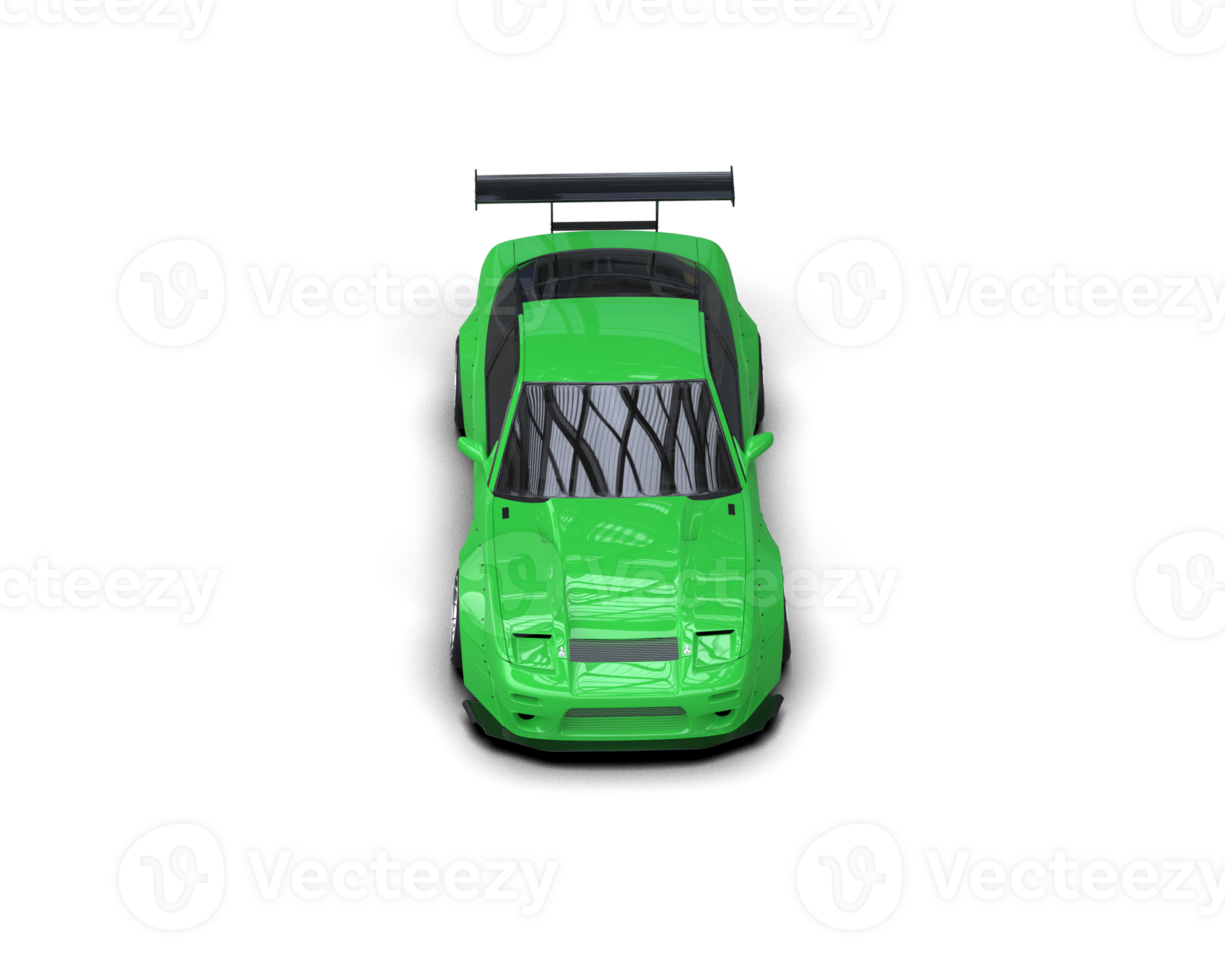 Realistic race car isolated on background. 3d rendering - illustration png