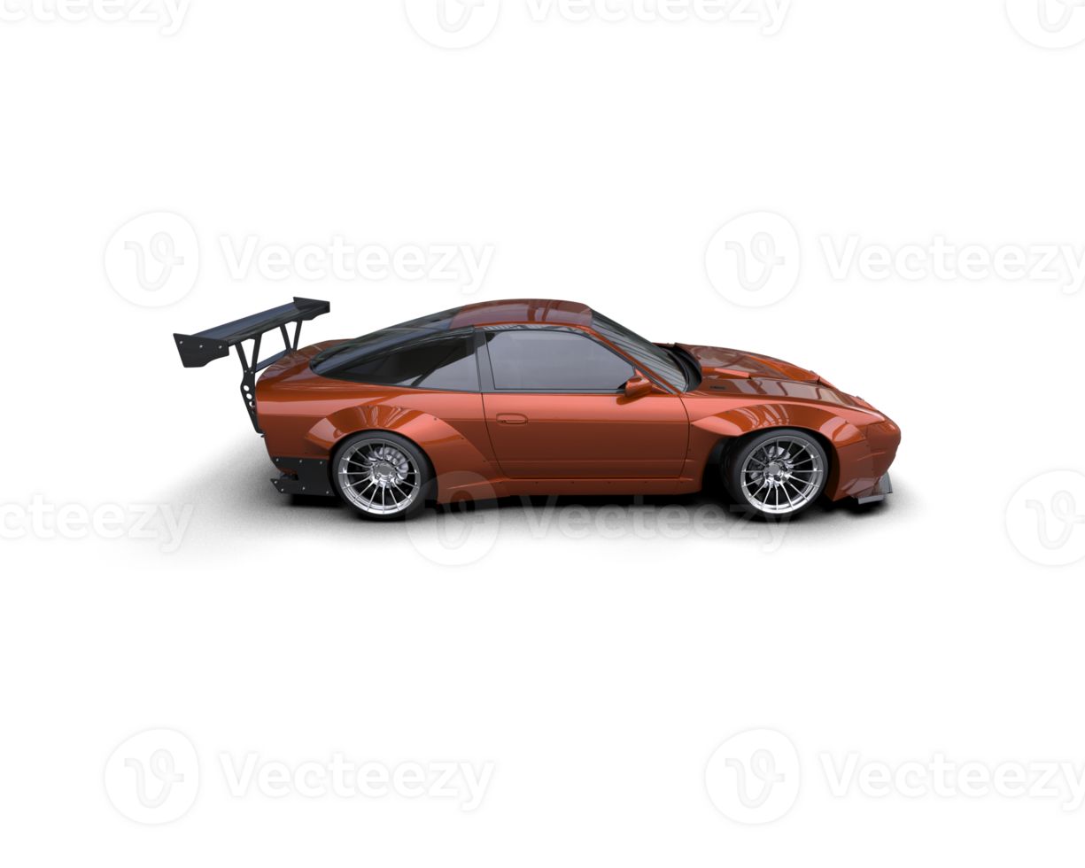 Realistic race car isolated on background. 3d rendering - illustration png