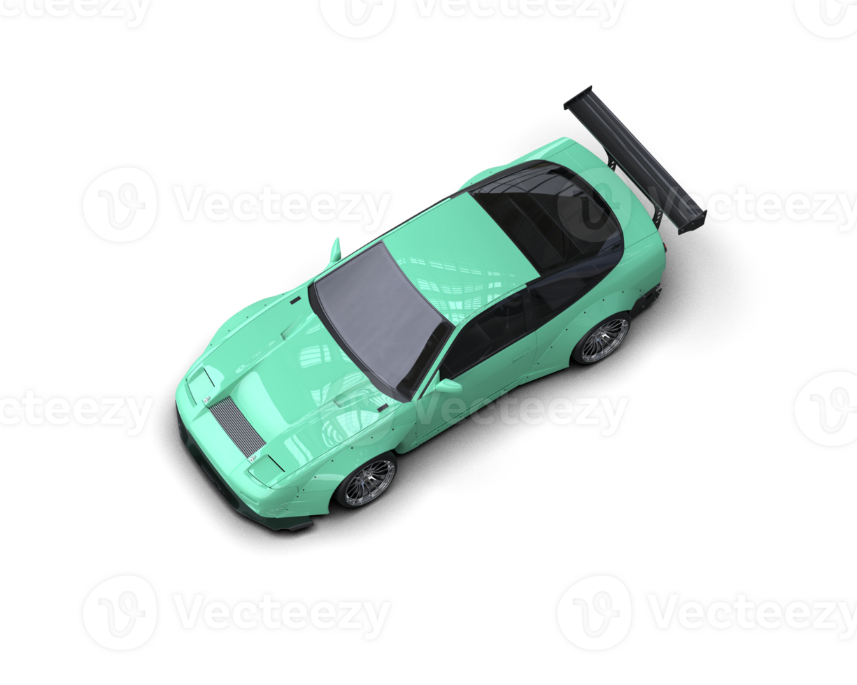 Realistic race car isolated on background. 3d rendering - illustration png