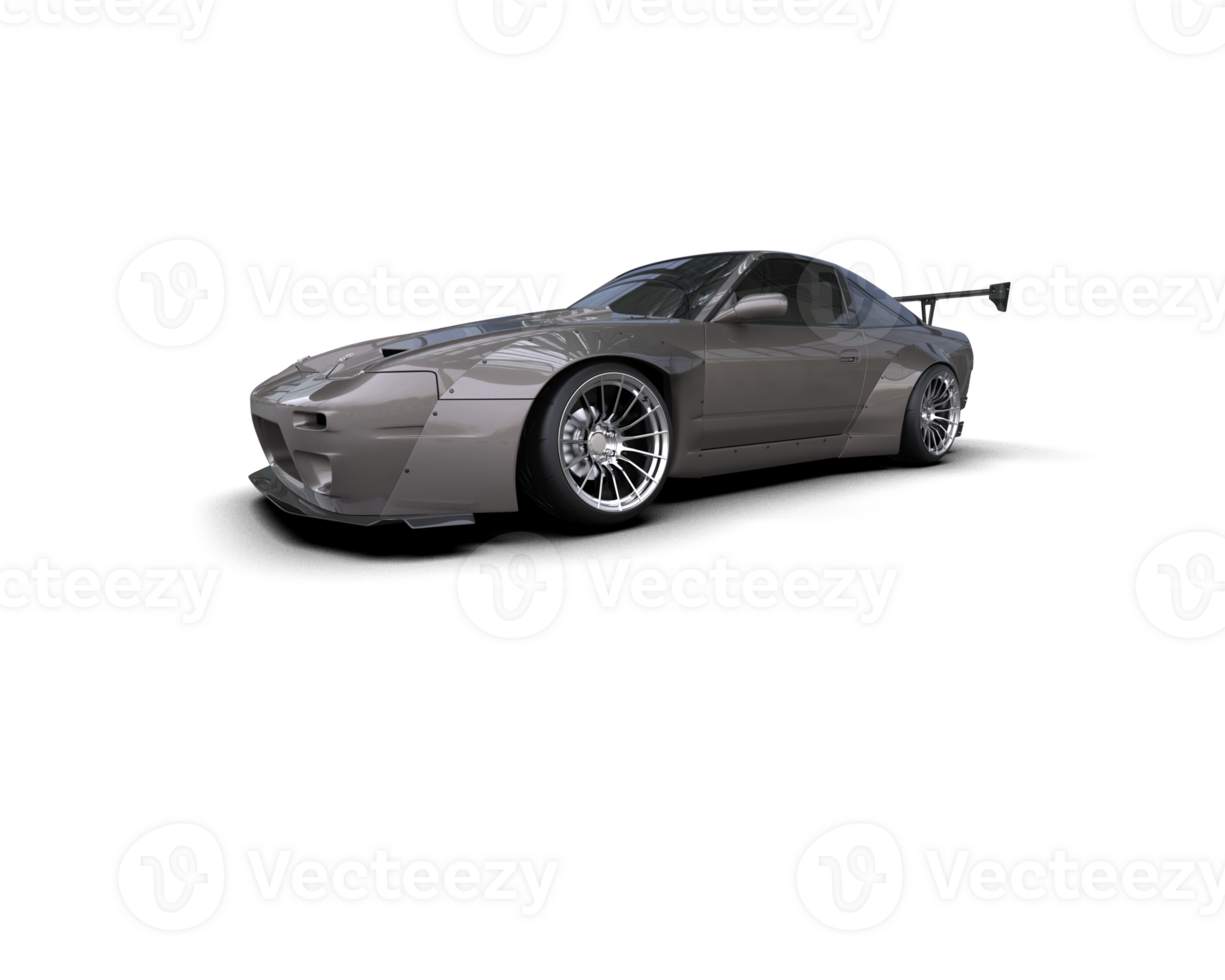 Realistic race car isolated on background. 3d rendering - illustration png