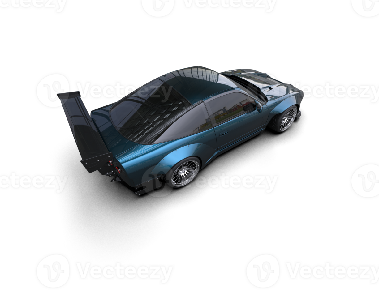 Realistic race car isolated on background. 3d rendering - illustration png
