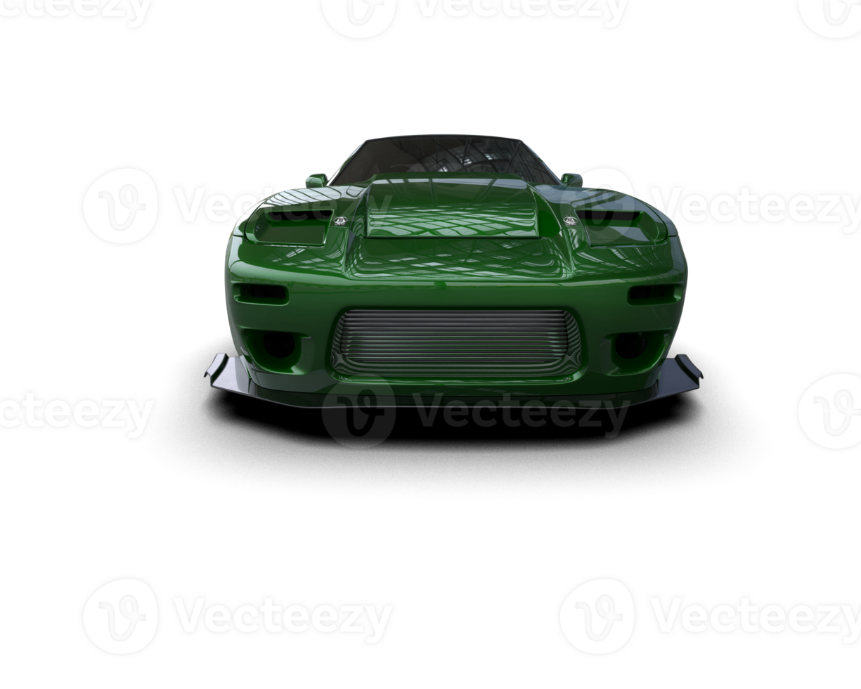 Realistic race car isolated on background. 3d rendering - illustration png