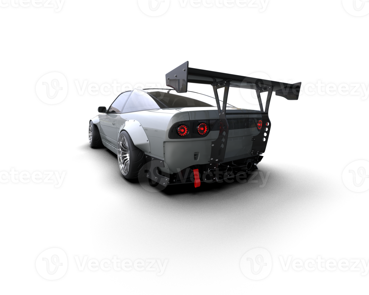 Realistic race car isolated on background. 3d rendering - illustration png
