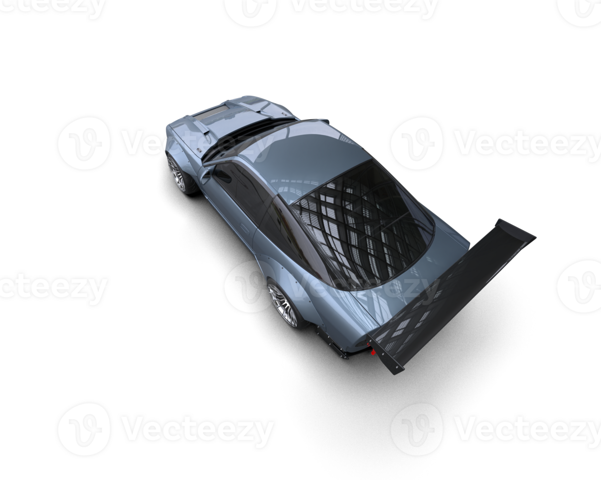 Realistic race car isolated on background. 3d rendering - illustration png
