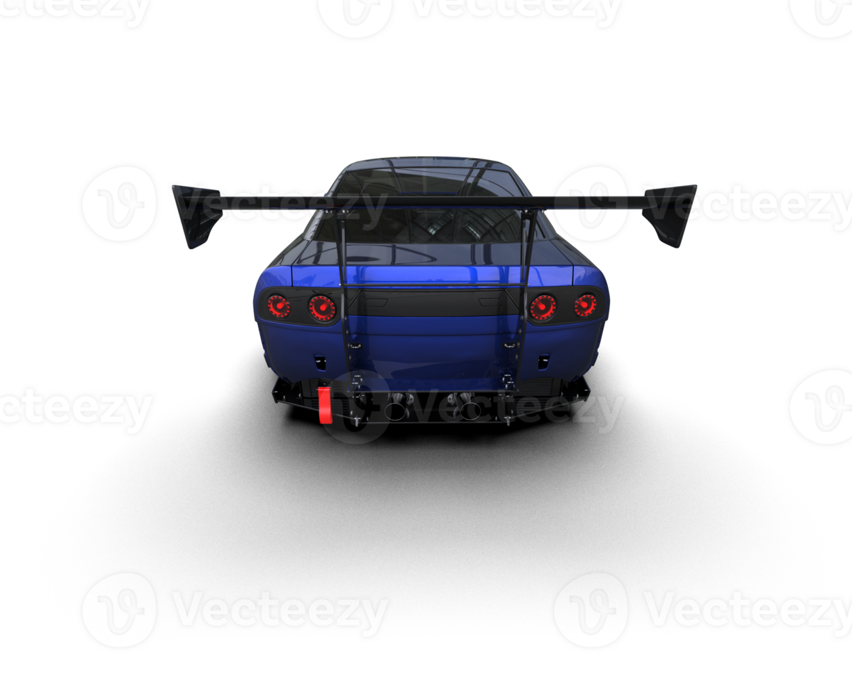 Realistic race car isolated on background. 3d rendering - illustration png
