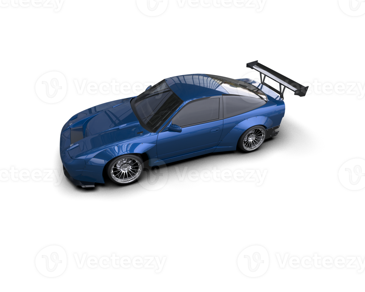 Realistic race car isolated on background. 3d rendering - illustration png