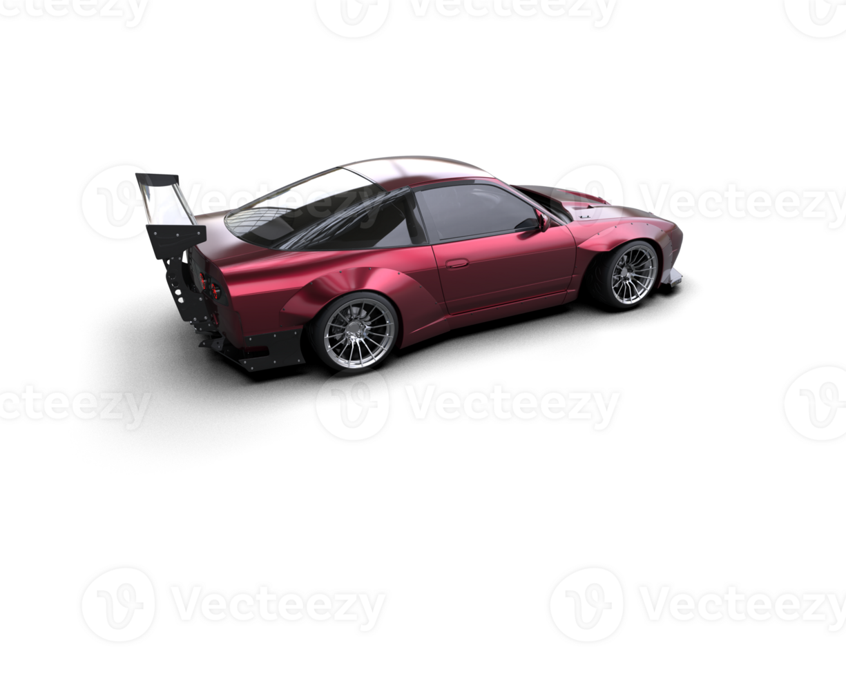 Realistic race car isolated on background. 3d rendering - illustration png