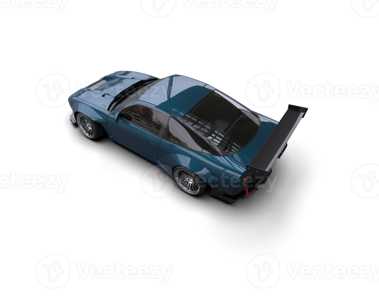 Realistic race car isolated on background. 3d rendering - illustration png