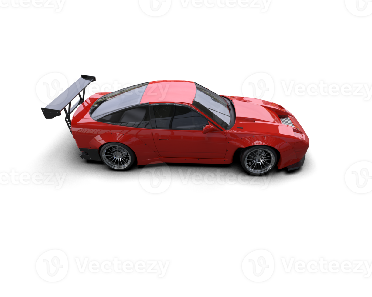 Realistic race car isolated on background. 3d rendering - illustration png