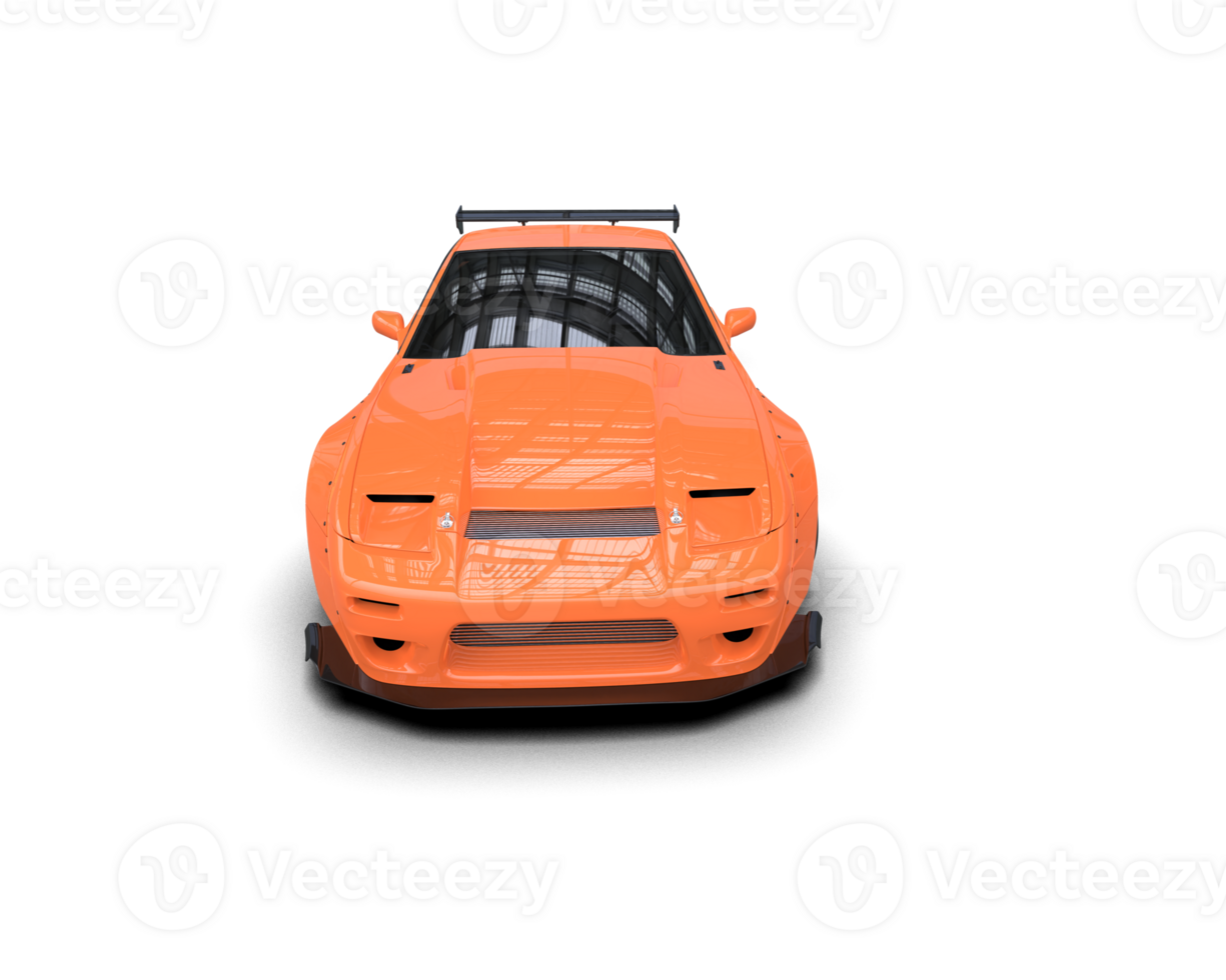 Realistic race car isolated on background. 3d rendering - illustration png