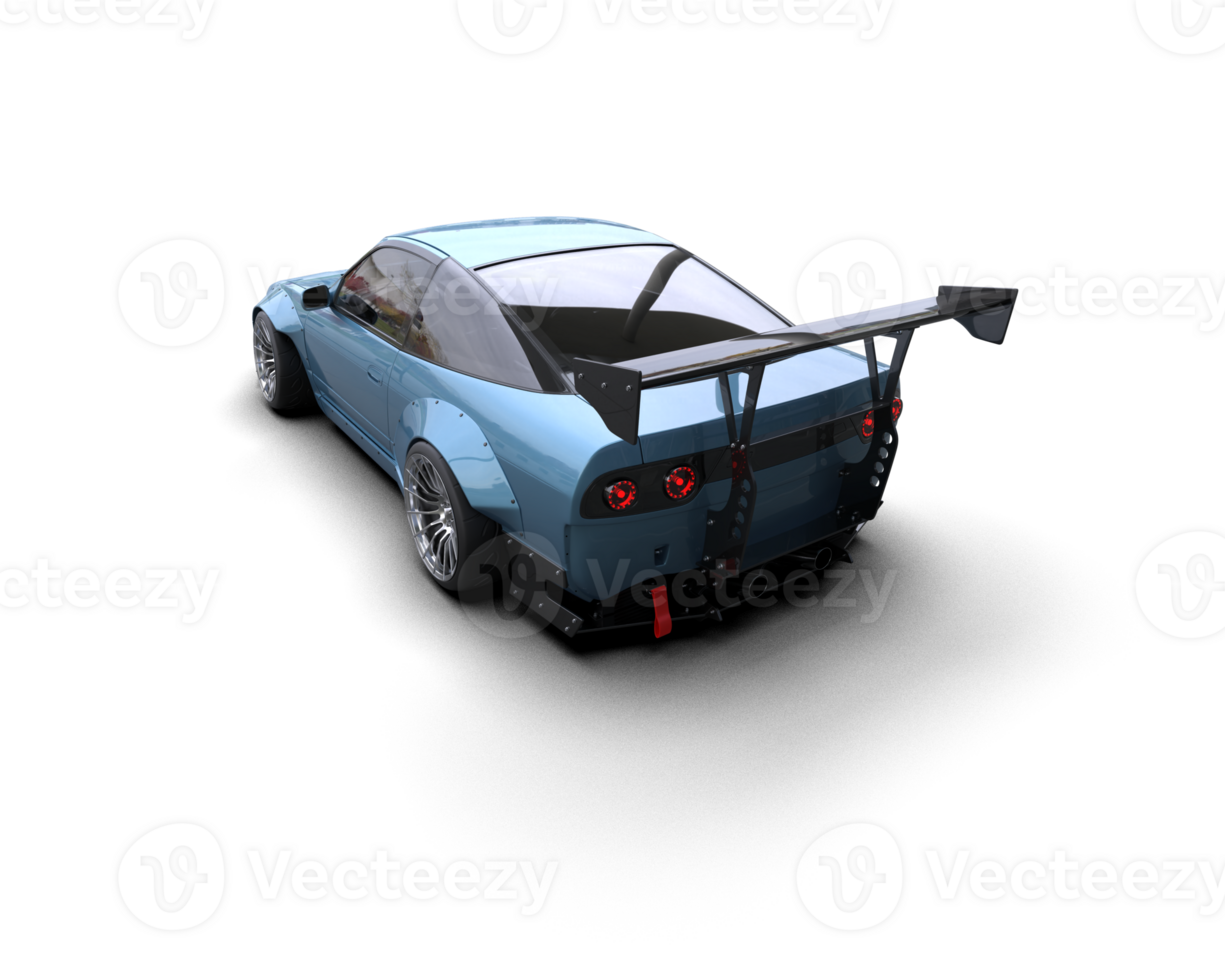Realistic race car isolated on background. 3d rendering - illustration png