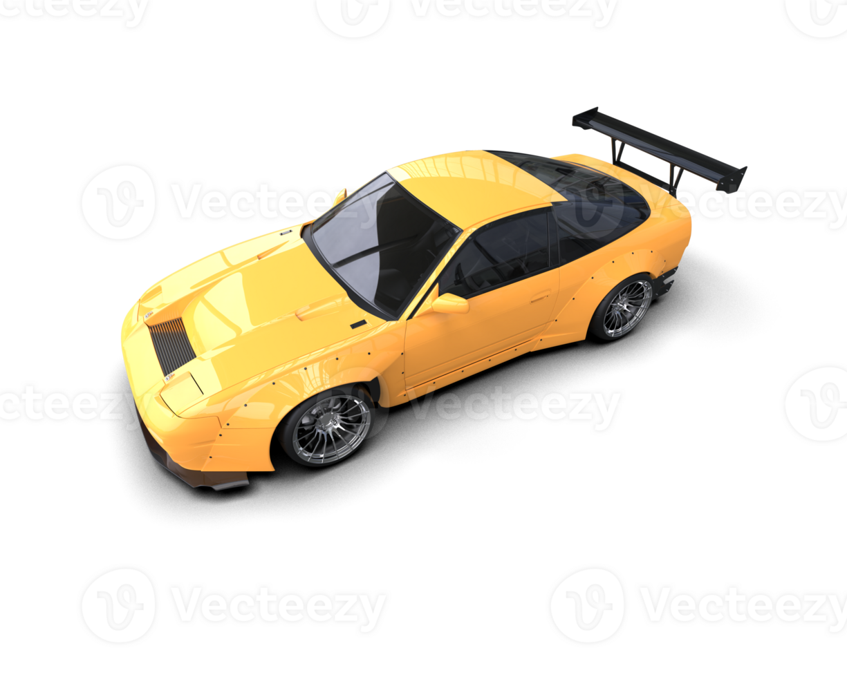 Realistic race car isolated on background. 3d rendering - illustration png