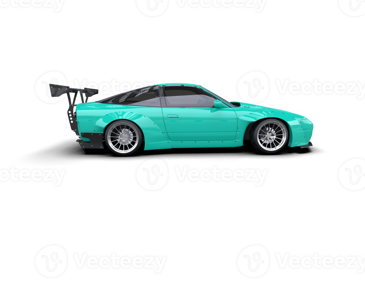 Realistic race car isolated on background. 3d rendering - illustration png