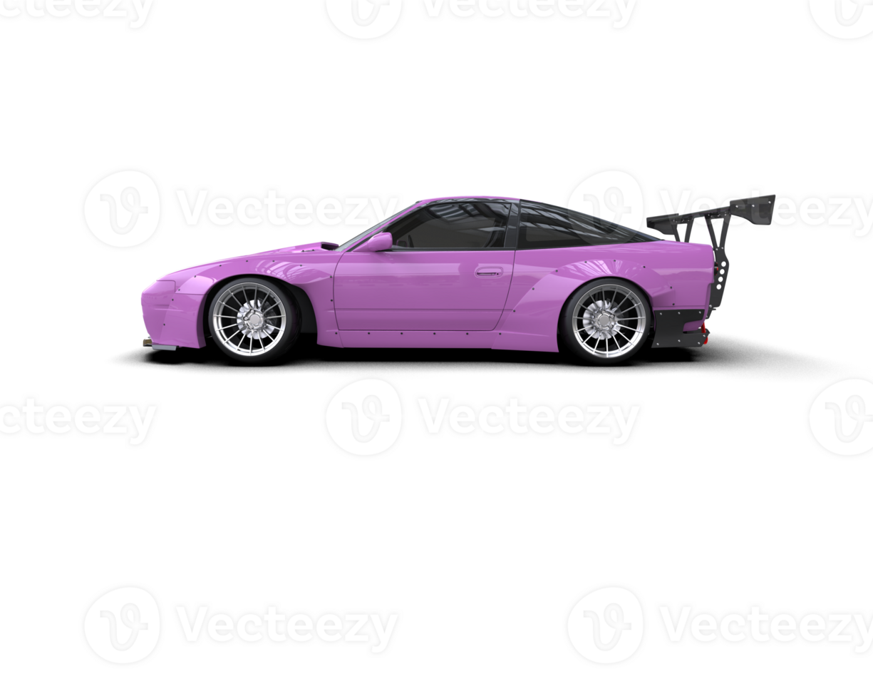 Realistic race car isolated on background. 3d rendering - illustration png
