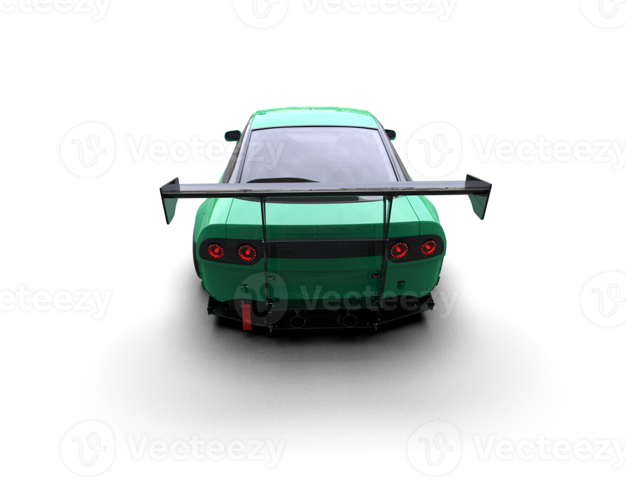 Realistic race car isolated on background. 3d rendering - illustration png