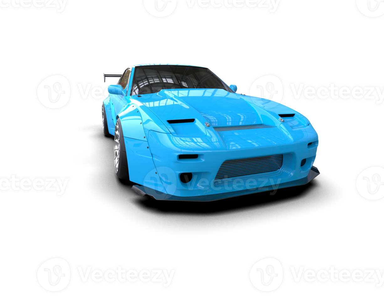 Realistic race car isolated on background. 3d rendering - illustration png