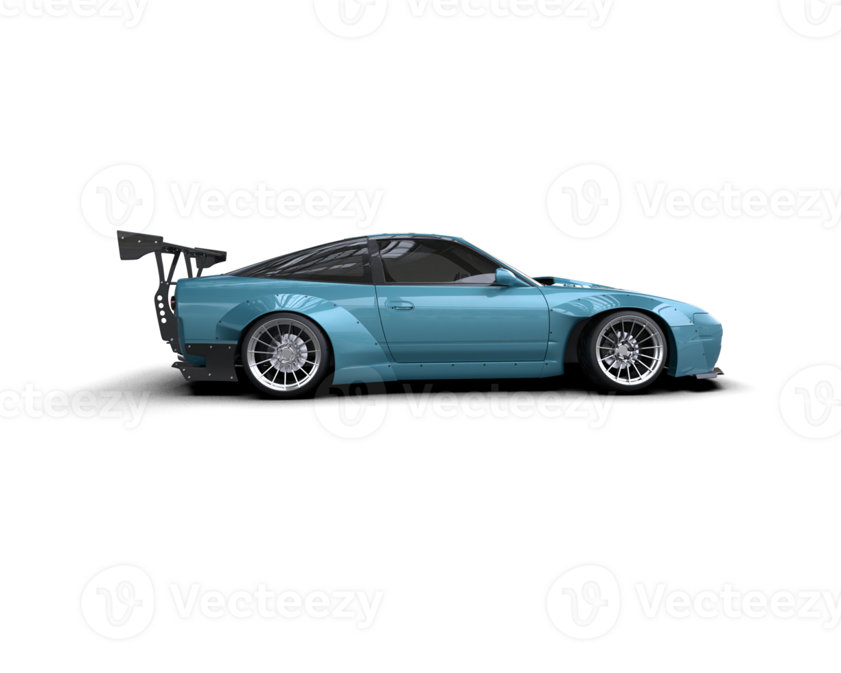 Realistic race car isolated on background. 3d rendering - illustration png