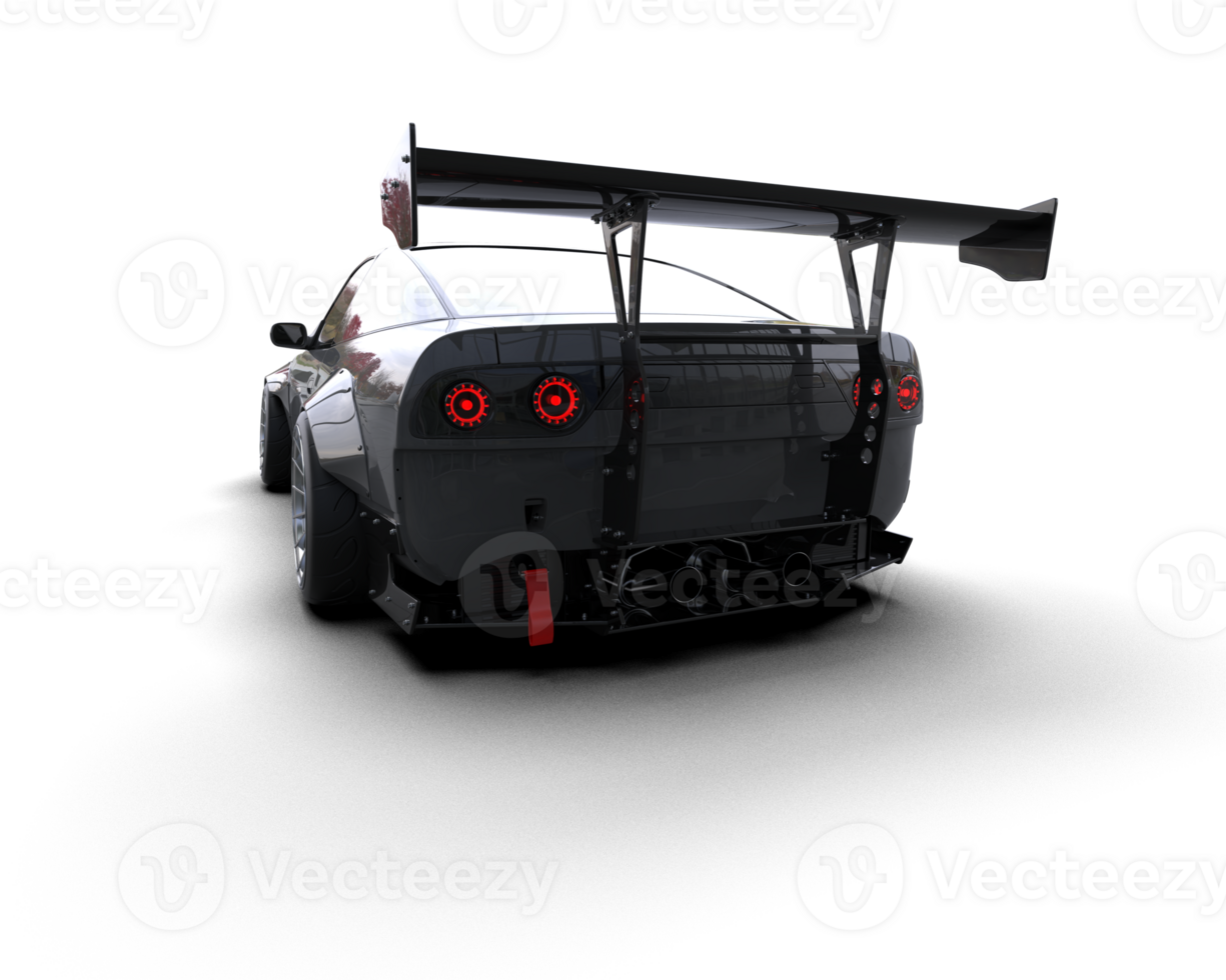 Realistic race car isolated on background. 3d rendering - illustration png