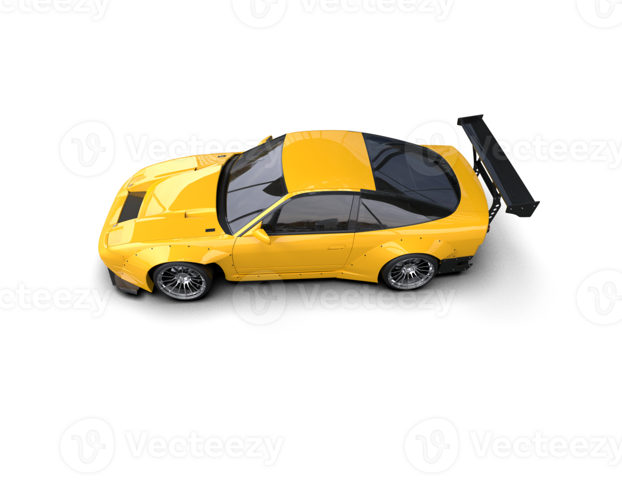 Realistic race car isolated on background. 3d rendering - illustration png