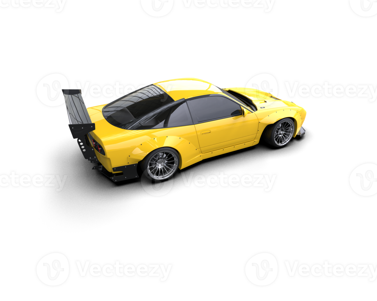 Realistic race car isolated on background. 3d rendering - illustration png