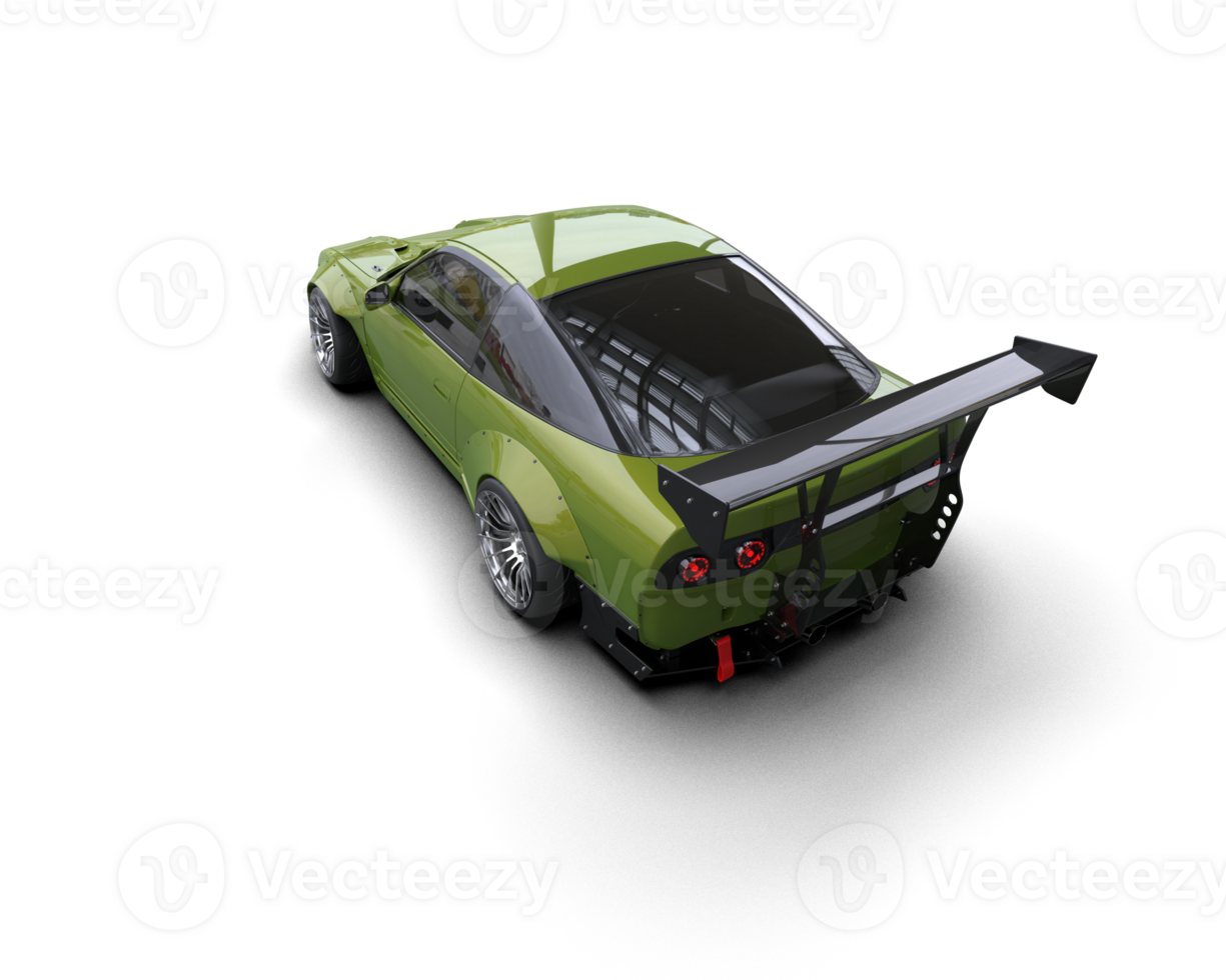 Realistic race car isolated on background. 3d rendering - illustration png