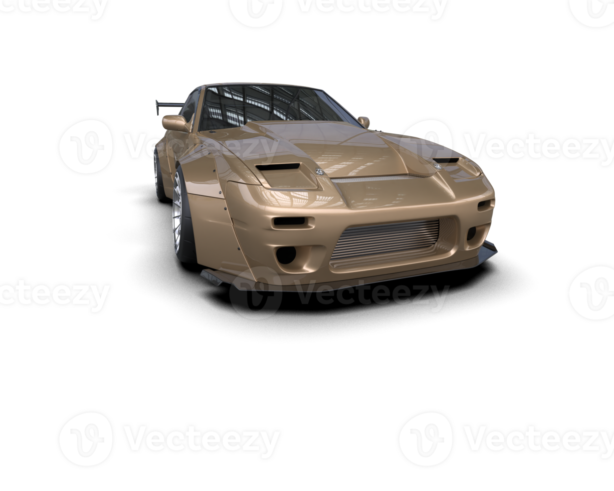 Realistic race car isolated on background. 3d rendering - illustration png