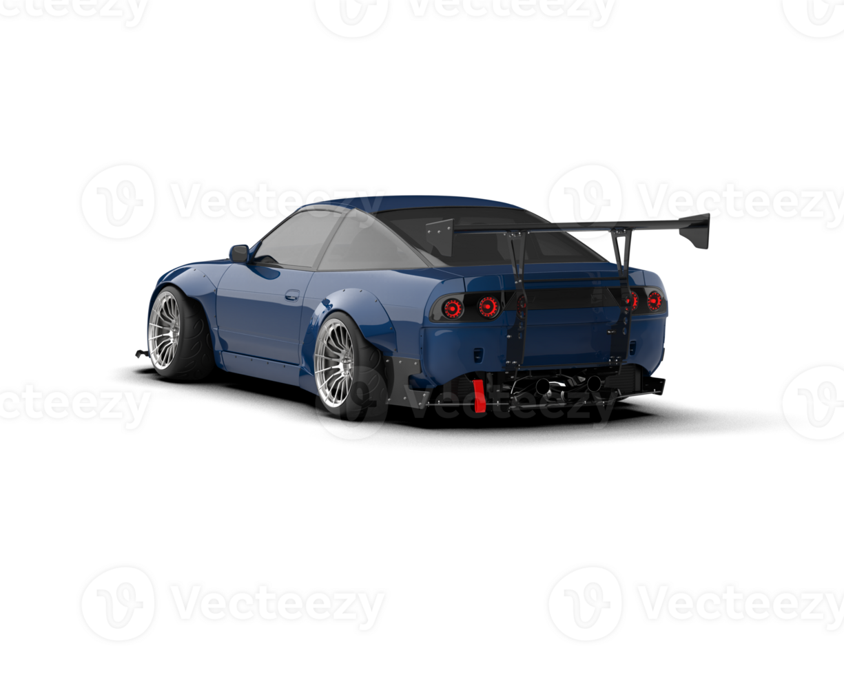 Realistic race car isolated on background. 3d rendering - illustration png